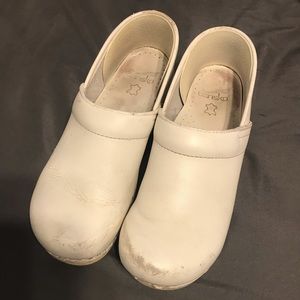 White Dansko Nursing Clogs